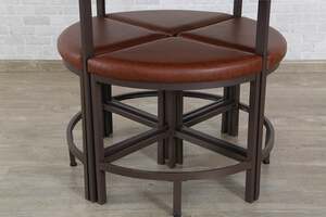 Pan Home Broolline 1+4 Counter Dining Set - Natural and Brown