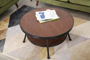 Pan Home Clidna Coffee Table Round - Brown