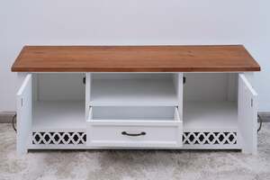 Pan Home Opus Tv Unit Upto 50 Inches - Natural and White