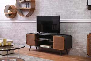 Pan Home Sparland Tv Unit Upto 65 Inches - Natural and Black