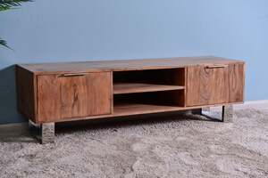 Pan Home Greenbelt Tv Unit Upto 65 Inch Solid Wood - Natural