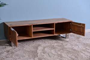 Pan Home Greenbelt Tv Unit Upto 65 Inch Solid Wood - Natural