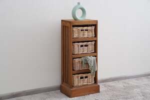 Pan Home Blogkit Storage Cabinet Solid Wood - Brown and Natural