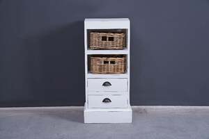 Pan Home Asiatic Storage Cabinet Solid Wood - White and Natural