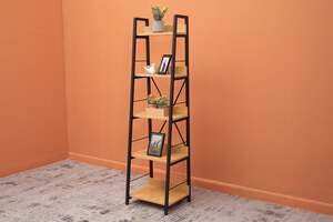 Pan Home Karmer Shelving Unit 5 Tier - Natural and Black