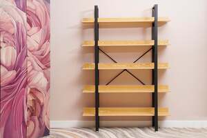 Pan Home Karmer Shelving Unit 5 Tier - Natural and Black