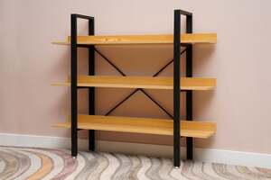 Pan Home Karmer Shelving Unit 3 Tier - Natural and Black