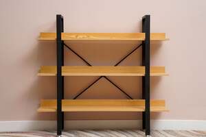 Pan Home Karmer Shelving Unit 3 Tier - Natural and Black