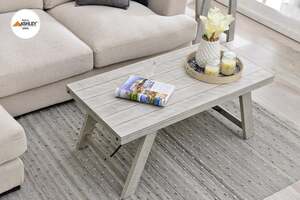 Pan Home Carynhurst Coffee Table and 2 End Table Set Solid Wood - White