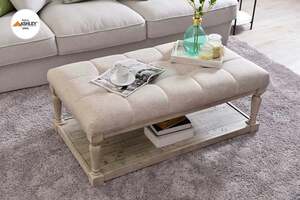 Pan Home Gretta Coffee Table With Shelf - White