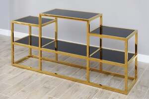 Pan Home Toles Tv Unit Upto 32 Inches - Black and Gold