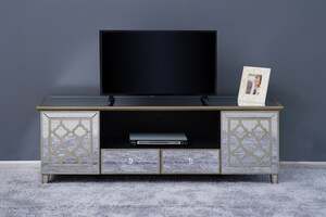 Pan Home Wolcott Tv Unit Upto 60 Inches - Silver