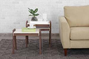 Pan Home Buxton Nest Of Tables Set Of 3 - Beige and Brown