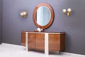 Pan Home Lancaster Sideboard With Mirror - Brown