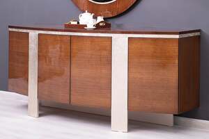 Pan Home Lancaster Sideboard With Mirror - Brown