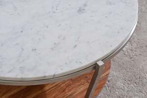 Pan Home Adriel Coffee Table Marble - White and Brown