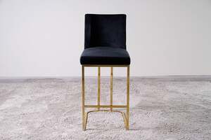 Pan Home Stellar Bar Chair - Black and Gold