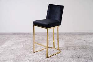 Pan Home Stellar Bar Chair - Black and Gold