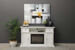 Pan Home Riverwood Fireplace - White