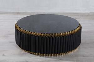 Pan Home Gregorian Coffee Table Marble - Black and Gold