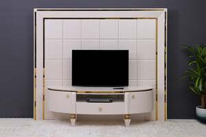 Pan Home Claudius Entertainment Unit Upto 82 Inches - Beige