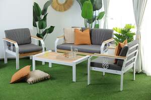 Pan Home Castlow Garden Sofa Set (2+1+1+c.t)
