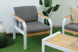 Pan Home Castlow Garden Sofa Set (2+1+1+c.t)