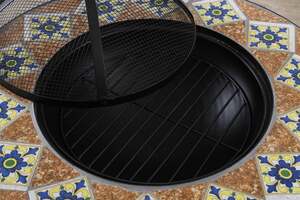 Pan Home Tutemo Fire Pit With Barbecue