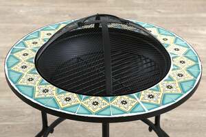 Pan Home Fabrilla Fire Pit With Barbecue