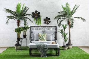 Pan Home Lodestar Garden Sofa With Ottoman