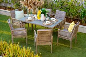 Pan Home Oceanbreeze Garden Dining Set (1+6)