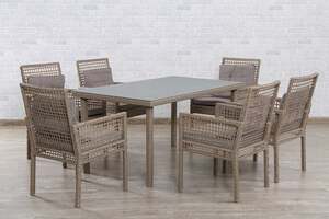 Pan Home Oceanbreeze Garden Dining Set (1+6)