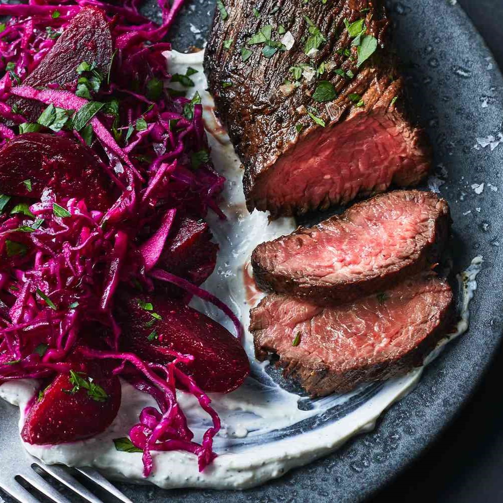 Beef Steak With Beetroot